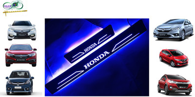 RAAS COLLECTION Trendy Blue illuminated Led car door scuff plates/led door sill plates/led footsteps/led illuminated kicking plates (Set of 4 pc) Door Sill Plate