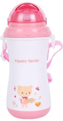 CHILD CHIC Eco-friendly Baby Water Bottle 350ml With Straw(Pink)