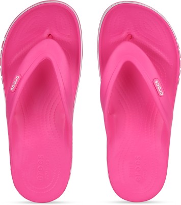 CROCS Men Bayaband Flip Slippers(Pink , 9)