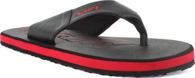 Sparx Men Flip Flops(Black, Red , 8)