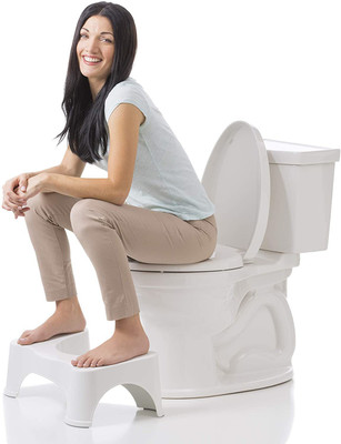 HomeFast Stool(White, Pre-assembled)