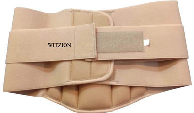 Witzion Lumbo Sacral (LS Belt) Belt Double Pull Adjustable Waist Support Lower back Pain Abdominal Belt(Beige)