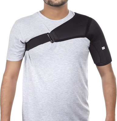 AuFlex Shoulder Support Adjustable Stretch Strap Wrap Belt Gym Guard immobilizer Left Shoulder Support