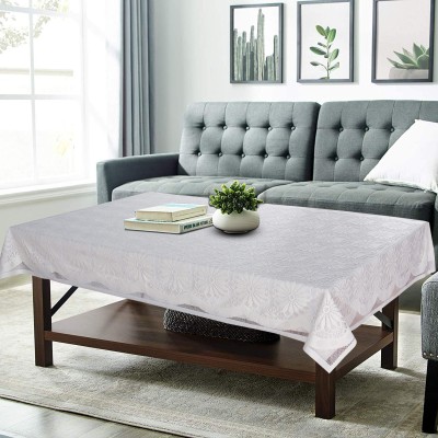 ZESTURE Crocheted 4 Seater Table Cover(off white, Polyester)