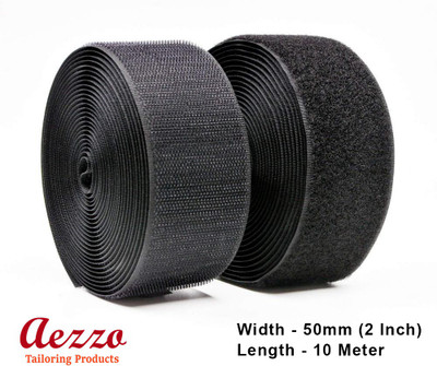 Aezzo 10 Meter Black Velcro 2 Inch (50mm) Width Hook + Loop Sew-on Fastener tape roll strips Use in Sofas Backs, Footwear, Pillow Covers, Bags, Purses, Curtains etc. (10Meter Black) Sew-on Velcro(Black) Aezzo 10 Meter Black Velcro 2 Inch (50mm) Width Hook + Loop Sew-on Fastener tape roll strips Use in Sofas Backs, Footwear, Pillow Covers, Bags, Purses, Curtains etc. (10Meter Black) Sew-on Velcro(Black)