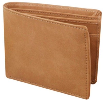 Fashionhub Men Casual Beige Artificial Leather Wallet(7 Card Slots)