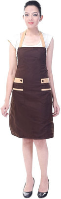 SWITCHON Polyester Home Use Apron - Free Size(Brown, Single Piece)