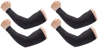Apastra Nylon Arm Sleeve For Boys & Girls(Free, Black)
