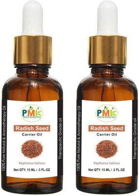 PMK Pure Natural Radish Seed Cold Pressed Carrier Oil (15ML Pack of 2)(30 ml)
