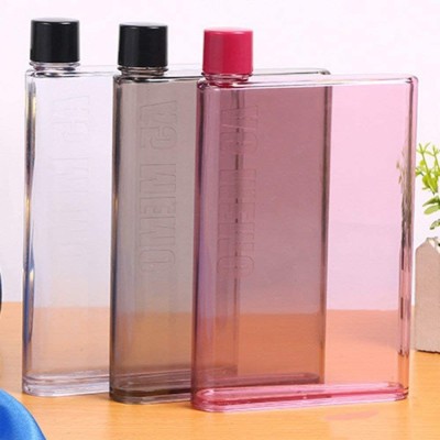 waheguru 3pcs Notebook Portable Slim Water Bottle for Office | Bank | Restaurant | Travel 450 ml Bottle(Pack of 3, Multicolor, Plastic)