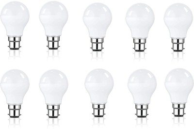 Nightstar 9 W Round B22 LED Bulb(White, Pack of 10)