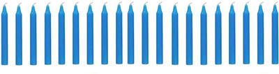 CHIKLIT ENTERPRISE Pack of 20 Pcs 5 Inch 14mm Blue Taper Candles, Blue Spell Candles, Blue Stick Candles, Blue Household Candles (Pack of 20 Pcs) (5 Inch,14mm) (Blue Colour) Candle(Blue, Pack of 20)