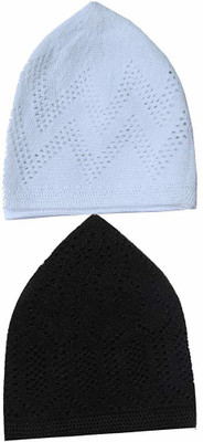 TQLOQZ Solid Skull Cap Cap(Pack of 2)
