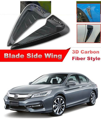 PRTEK Stainless Steel, Plastic Car Door Guard(Black, Silver, Pack of 2, Honda, Accord)