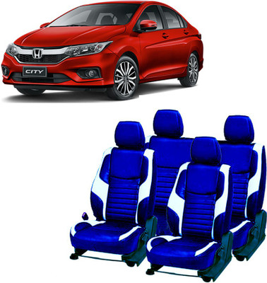 AutoSafe PU Leather Car Seat Cover For Honda City(5 Seater, 2 Back Seat Head Rests)