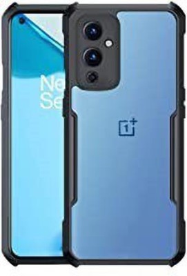 kursa hub Back Cover for OnePlus 9 Pro(Black, Transparent, Shock Proof, Silicon)