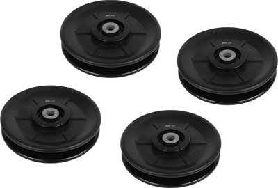 MTU ONLINE STORE GYM PULLEY WHEEL 4'' PACK OF 4 Climbing Pulley(Black)