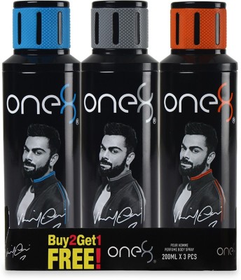 one8 by Virat Kohli One8 Deo Buy2 Get 1 Free combo Perfume Body Spray - For Men(600 ml, Pack of 3)