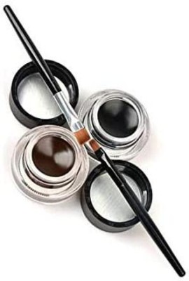 New.You All Black and Brown Gel Eyeliner Waterproof Smudge Proof 6 g for Women 6 g(Black, Blue)