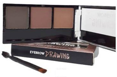 Hilary Rhoda Waterproof Natural Look Eyebrow enhancer palette With 3 Shades 6.8 g(Multicolor)