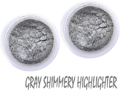 ADJD Perfect Gray Shimmer Finish Highlighter 10G Pack OF 2 Highlighter(Gray)