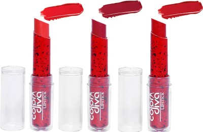 Color Diva (Red Absolute) Creamy Matte Lipstick (TANGY ORANGE, RUSTY BROWN, ROSY RED)(Set of 3, 4.5 g)