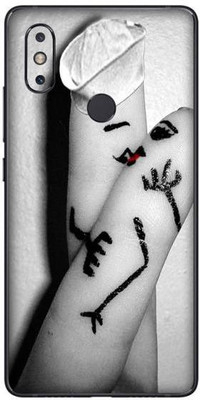aadia Mi 8 Mobile Skin(Black, White)