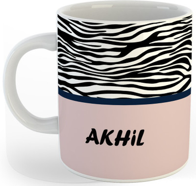 P89M Gift 'AKHIL' Name Coffe Ceramic Coffee Mug(330 ml)