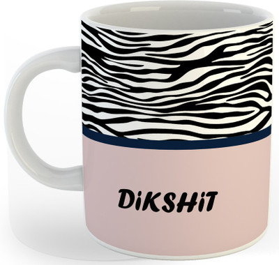 P89M Gift 'DIKSHIT' Name Coffe Ceramic Coffee Mug(330 ml)