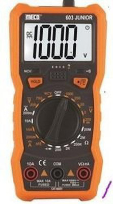 Meco DMM 603 JUNIOR Digital Multimeter(Orange, Black 2000 Counts)