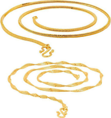 LETNIX Fasionable Look Gold Plated Simple thin chain with round chain fro unisex gold plated brass chain Gold-plated Plated Brass Chain