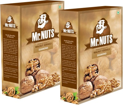 Mr.NUTS DIAMOND EXTRA LIGHT HALVES WALNUT KERNELS (AKHROT GIRI) 500GM Walnuts(2 x 250 g)