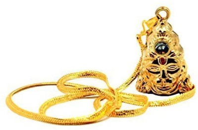 Crafting Bear Shri Hanuman Chalisa Yantra Locket Kawach with Gold Plated Chain Pendant Gold-plated Metal Pendant