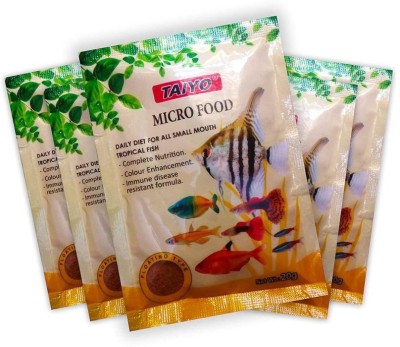 TAIYO Micro food daily diet for all small mouth tropical fish Fish 0.1 kg (5x0.02 kg) Dry New Born, Young, Adult, Senior Fish Food