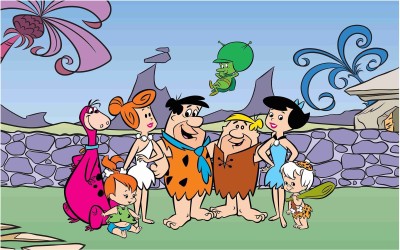 Flintstones Cartoon Wall Poster For Room With Gloss Lamination M2 Paper Print(12 inch X 18 inch, Rolled)