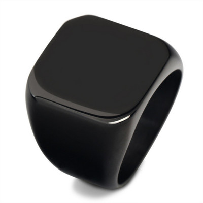 University Trendz Black Stainless Steel Ring for Men Boys Fancy Rings Stainless Steel Black Silver Plated Ring
