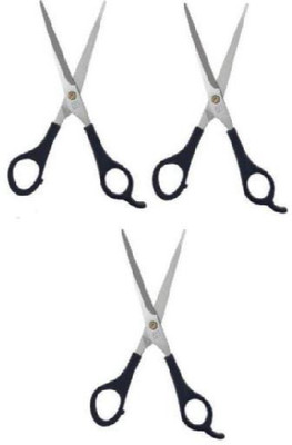 SBTs Barber Hair Cutting Scissor, Surprise Quality (Very Sharp) & Good Quality (6.5 Inch)Barber Scissor (PACK OF 3) new Scissors(Set of 3, Black, Silver)