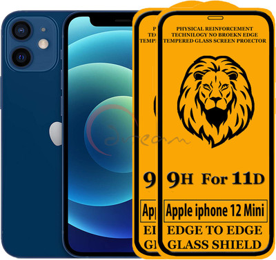 Dream Edge To Edge Tempered Glass for Apple iphone 12 Mini(Pack of 2)