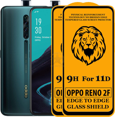 SEVEN7STAR Edge To Edge Tempered Glass for Oppo Reno2 F(Pack of 2)