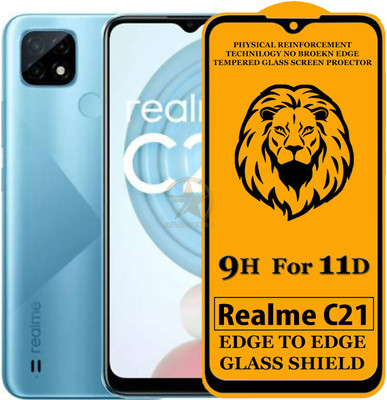 SEVEN7STAR Edge To Edge Tempered Glass for Realme C21(Pack of 1)