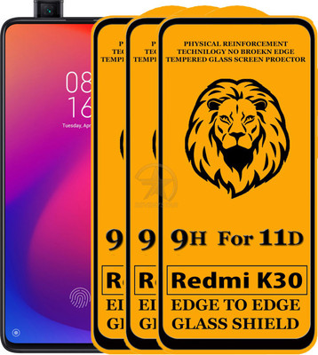 SEVEN7STAR Edge To Edge Tempered Glass for Mi Redmi K30(Pack of 3)