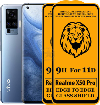 SEVEN7STAR Edge To Edge Tempered Glass for Realme X50 Pro(Pack of 2)