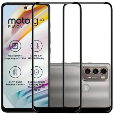 ECMERED Edge To Edge Tempered Glass for MOTOROLA G40 FUSION, MOTO G40 FUSION, MOTOROLA G60, MOTO G60(Pack of 2)