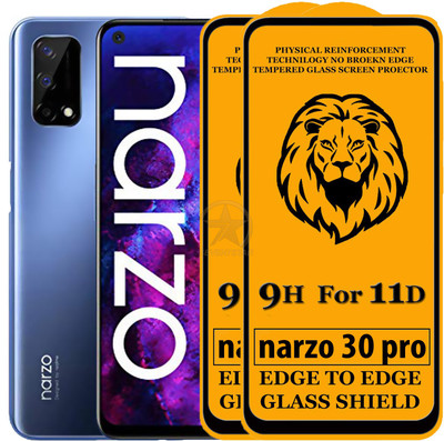 SEVEN7STAR Edge To Edge Tempered Glass for Realme Narzo 30 Pro(Pack of 2)