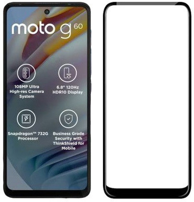 HOBBYTRONICS Edge To Edge Tempered Glass for MOTOROLA G60, MOTO G60, MOTO G40 FUSION, MOTOROLA G40 FUSION(Pack of 1)