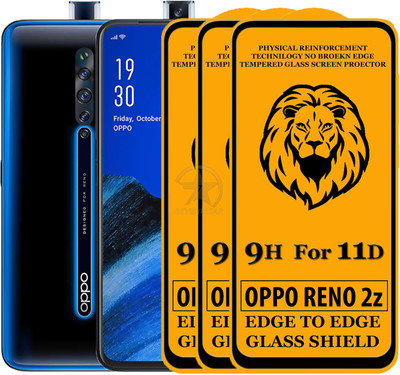 SEVEN7STAR Edge To Edge Tempered Glass for OPPO Reno 2z(Pack of 3)