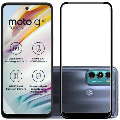 ECMERED Edge To Edge Tempered Glass for MOTOROLA G40 FUSION, MOTO G40 FUSION, MOTOROLA G60, MOTO G60(Pack of 1)