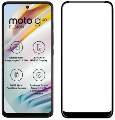 ECMERED Edge To Edge Tempered Glass for MOTOROLA G40 FUSION, MOTO G40 FUSION, MOTOROLA G60, MOTO G60(Pack of 1)