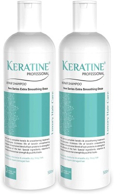 KERATINE PROFESSIONAL Smoothing Sulphate Free Shampoo (Pack of 2, 500ML Each) (500 ml)(2 Items in the set)