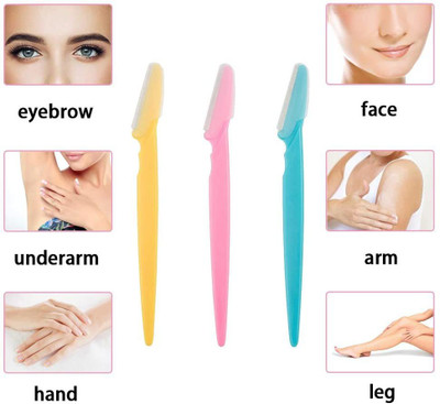 JOTKAPARKASH Eyebrow Razor Kit, Face & Eyebrow Hair Shaper Razor Shaver, Women(Pack of 3)